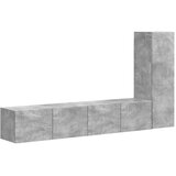  Komplet TV omaric 3 pcs Betonsko siva Konstruiran les, (5000132412) | Shoptok.si