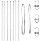  Ugrađeni stup za ogradu 7 pcs Srebrna Čelik obložen prahom | shoptok.hr