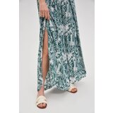 Marisse Patterned Green Viscose Trousers | Shoptok.si