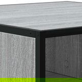 vidaXL Klubska mizica siva sonoma 100x100x30 cm inž. les in kovina | Shoptok.si