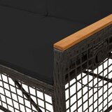  Vrtni set sofe za opuštanje Podesiva Crna 164 x 164 x 112 cm | shoptok.hr