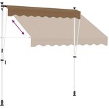  Ručno sklopiva tenda Bež 100 cm - Bež 100 cm Bijeli okvir | shoptok.hr