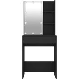  Toaletni stolić s LED svjetlima crni 60 x 40 x 140 cm | shoptok.hr