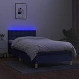  box spring s madracem LED plavi 100x200 cm od tkanine | shoptok.hr