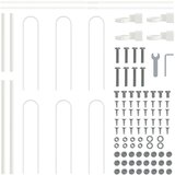 vidaXL Bijela ograda za vrt s hoop topom, 8.5x1 m, čelik | shoptok.hr