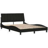 vidaXL Posteljni okvir brez vzmetnice črn 120x200 cm blago | Shoptok.si