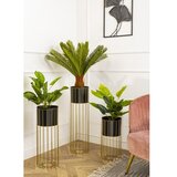 Metalna saksija LOFT 70x20 cm zlatna/crna | Eponuda.com
