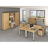 eurokraft pro RENATUS - Regal, VxŠ 1100 x 400 mm, 2 polici, svetlo siva | Shoptok.si