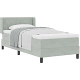  s opruga kutije Svijetlo siva 200 x 90 cm Baršun | shoptok.hr