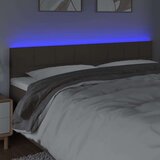 vidaXL LED uzglavlje smeđesivo 180x5x78/88 cm od tkanine | shoptok.hr