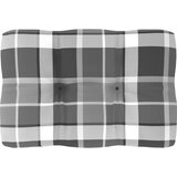 vidaXL Blazina za kavč iz palet siv karo vzorec 60x40x10 cm | Shoptok.si