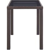  Miza rjava 123x60x74 cm poli ratan | Shoptok.si