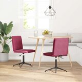  Jedilni stoli 2 kosa vinsko rdeč žamet, (21822259) | Shoptok.si