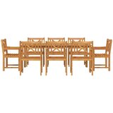  Vrtni set za objed 9 kom. 8-sjedala Smeđa Čvrsto drvo akacije 200 x 100 x 74 cm | Shoptok.si