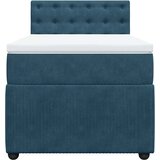 Box spring krevet s madracem plavi 90x190 cm baršunasti | shoptok.hr
