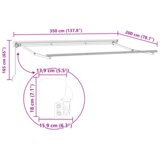 vidaXL Retraktilna tenda Morsko modra 350x200 cm | Shoptok.si