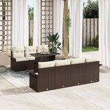  8-dijelni Vrtni Sofa Set s Jastučićima Smeđa Poli Ratan Cijene