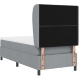 vidaXL Boks vzmetnica z vzmetjo - Svetlo siva, 90x200 cm, Tkanina | Shoptok.si