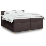  Krevet s oprugama i madracem tamnosmeđi 200x200 cm od tkanine | shoptok.hr
