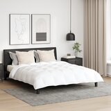 vidaXL Odeja Drugo z blazino 3 pcs Bela 240 x 220 cm Puh | Shoptok.si