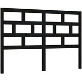  Posteljno vzglavje črno 156x4x100 cm trdna borovina, (20646122) | Shoptok.si