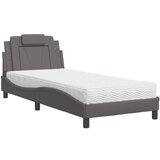  The Living Store Postelja z vzmetnico siva 80x200 cm umetno usnje - Postelja, (21498187) | Shoptok.si