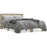 Furnova Posteljni okvir sonoma hrast 120x190 cm inž. les in kovina, (21943287) | Shoptok.si