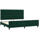  Okvir za krevet bez madraca tamnozeleni 200x200 cm baršunasti | Eponuda.com