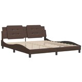 vidaXL Okvir za krevet s uzglavljem smeđi 180x200 cm od umjetne kože | shoptok.hr
