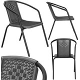 springos pletena- metalna vrtna stolica, siva | shoptok.hr