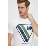 Michael Kors Bombažna kratka majica moški, bela barva
