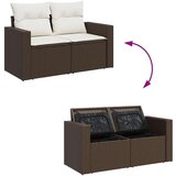 vidaXL 10-dijelni set vrtnih sofa od poliratana s jastucima smeđi | shoptok.hr