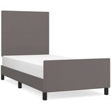  Posteljni okvir z vzglavjem siv 90x200 cm umetno usnje, (20788572) | Shoptok.si
