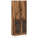  Highboard 2 pcs Staro drvo Inženjersko drvo i staklo | shoptok.hr