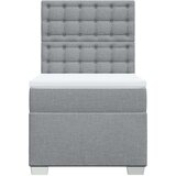 vidaXL Box spring postelja z vzmetnico svetlo siva 90x190 cm blago | Shoptok.si