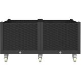  Vrtna sadilica s kotačima crna 100 x 80 x 54 cm PP | shoptok.hr