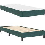  Boxspring krevet s madracem Tamnozelena 80 x 220 cm Baršun | shoptok.hr