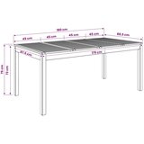 Stol za večeru u vrtu Prirodna 180 x 88 5 x 75 cm - Prirodna 180 x 88 5 x 75 cm | shoptok.hr