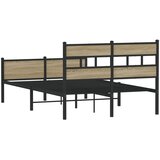  Okvir kreveta bez madraca boja hrasta sonome 120x190 cm drveni | shoptok.hr