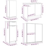  5-dijelni set kupaonskih ormarića boja dimljenog hrasta drveni | shoptok.hr