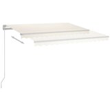  Tenda na ručno uvlačenje s LED svjetlima 400 x 350 cm krem | shoptok.hr