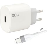 Redline Punjač sa USB-C kablom GL20C+CC 1M, 20W, Bijeli | Eponuda.ba