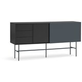 Teulat Crna/antracitno siva niska komoda s kliznim vratima 180x91 cm Nube – | shoptok.hr