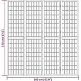  Sklopiva sobna pregrada 4 panela japanski stil 160x170 cm crna | Eponuda.com