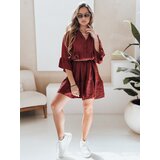 DStreet Sukienka letnia muślinowa LYVONNE bordowa | shoptok.hr