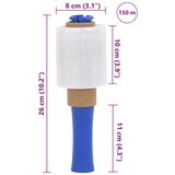 vidaXL Stretch Filmi 50 kosov Transparentni 23 µm 10 cm x 150 m | Shoptok.si