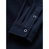 Ombre Men's knitted SLIM FIT long sleeve shirt - navy blue | Eponuda.ba