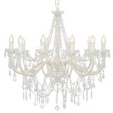  Luster s perlama bijeli 12 žarulja E14 | shoptok.hr