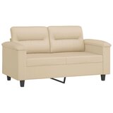  2-dijelni set sofa s jastucima krem od mikrovlakana | Eponuda.com