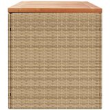 vidaXL vrtna škatla za shranjevanje bež 220x50x54 cm pe ratan akacija | Shoptok.si
